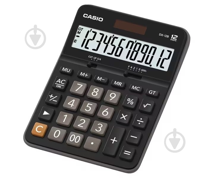 Калькулятор 12 розрядів чорний (DX-12B-W-EC) Casio - фото 1 Калькулятор 12 розрядів чорний (DX-12B-W-EC) Casio - фото 1