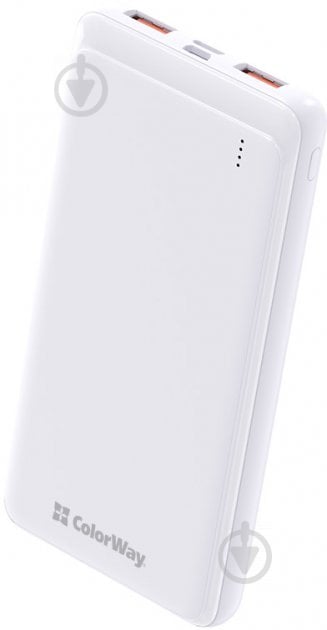 Повербанк ColorWay Slim CW-PB100LPF2WT 10000 mAh white - фото 2