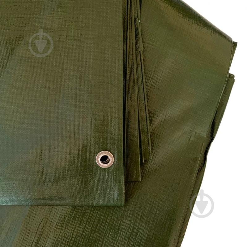 Тент универсальный Agreen 90 г/квм, 8м х 1 м темно-зеленый - фото 3