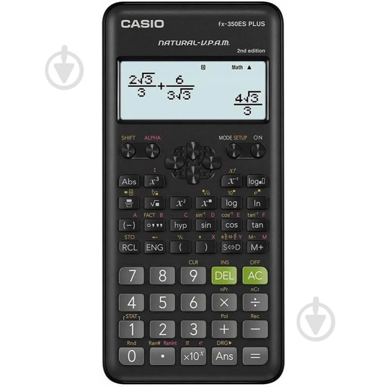 Калькулятор научный черный (FX-350ESPLUS-2WETD) Casio - фото 1 Калькулятор научный черный (FX-350ESPLUS-2WETD) Casio - фото 1