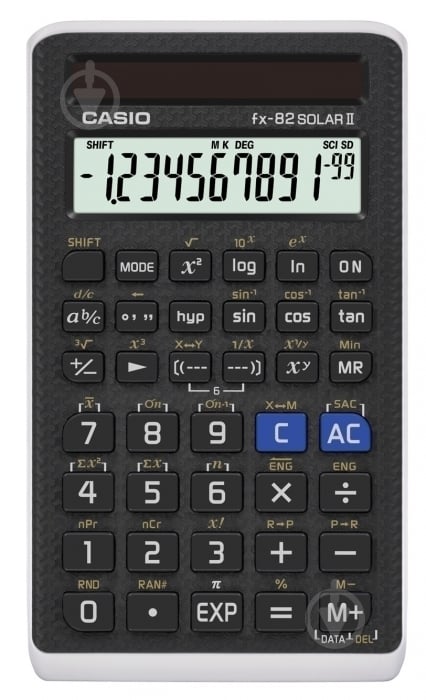 Калькулятор науковий чорний (FX-82SOLARII-W-ETV) Casio - фото 1