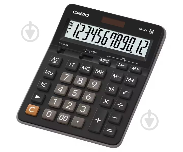 Калькулятор 12 розрядів чорний (GX-12B-W-EC) Casio - фото 1 Калькулятор 12 розрядів чорний (GX-12B-W-EC) Casio - фото 1