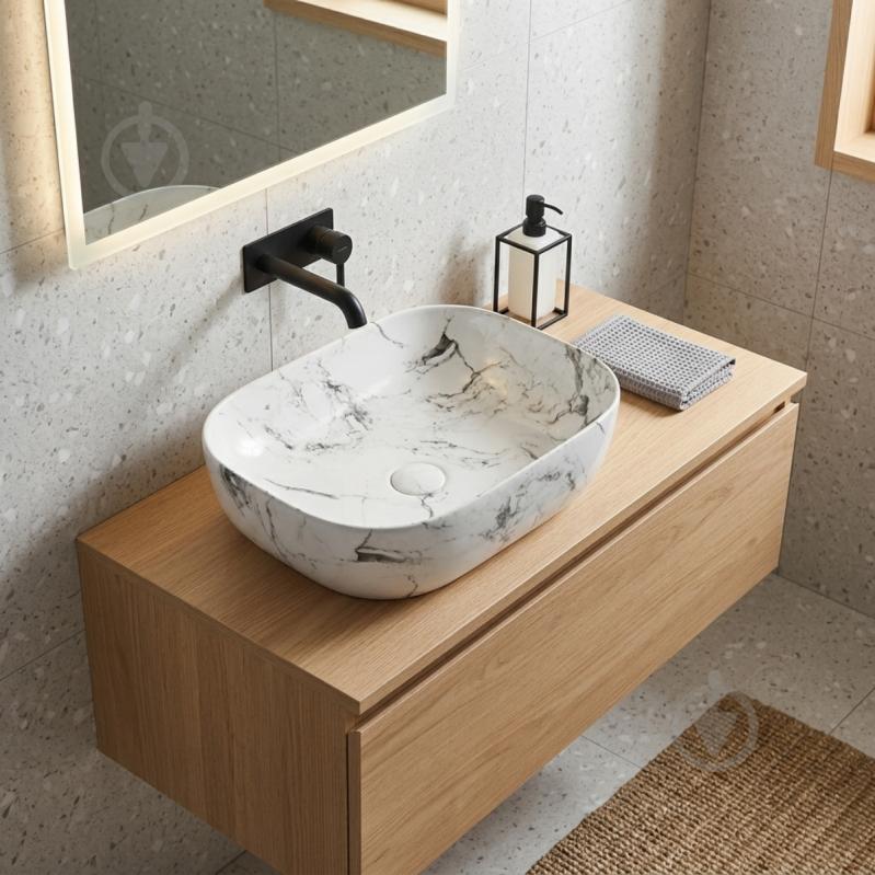 Умывальник-чаша Doosh MARMUR DO-TS-14 Marble White - фото 2