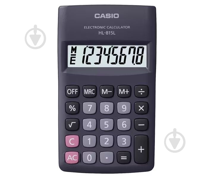 Калькулятор кишеньковий 8 розрядів чорний (HL-815L-BK-W-GP) Casio - фото 1