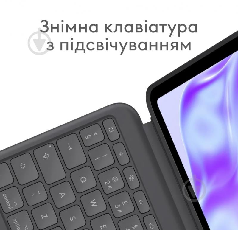 Чехол-клавиатура Logitech Combo Touch for iPad Pro 13-inch M4 graphite (L920-012833) - фото 4 Чехол-клавиатура Logitech Combo Touch for iPad Pro 13-inch M4 graphite (L920-012833) - фото 4