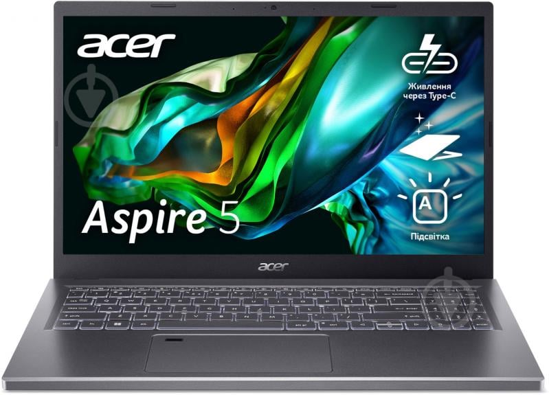 Ноутбук Acer Aspire 5 A515-48M-R87B 15,6" (NX.KJ9EU.006) steel gray - фото 1