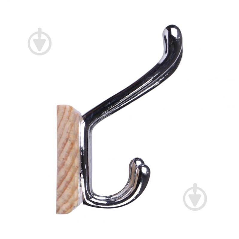 Вешалка с крючками Larvij LH2LPN01CH сосна/хром - фото 3