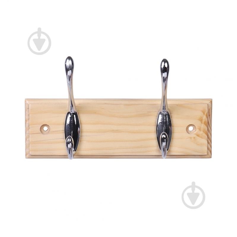 Вешалка с крючками Larvij LH2LPN01CH сосна/хром - фото 1