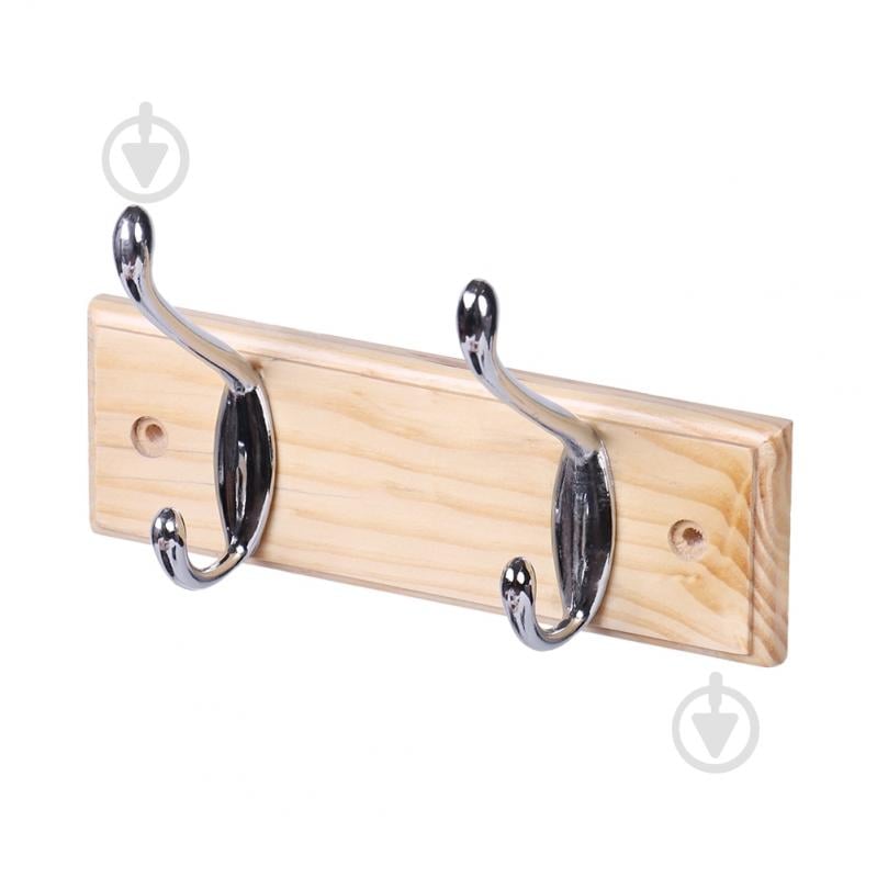 Вешалка с крючками Larvij LH2LPN01CH сосна/хром - фото 2