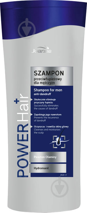 Шампунь Joanna Power Hair Shampoo for Men Anti-Dandruff Проти лупи 200 мл - фото 1