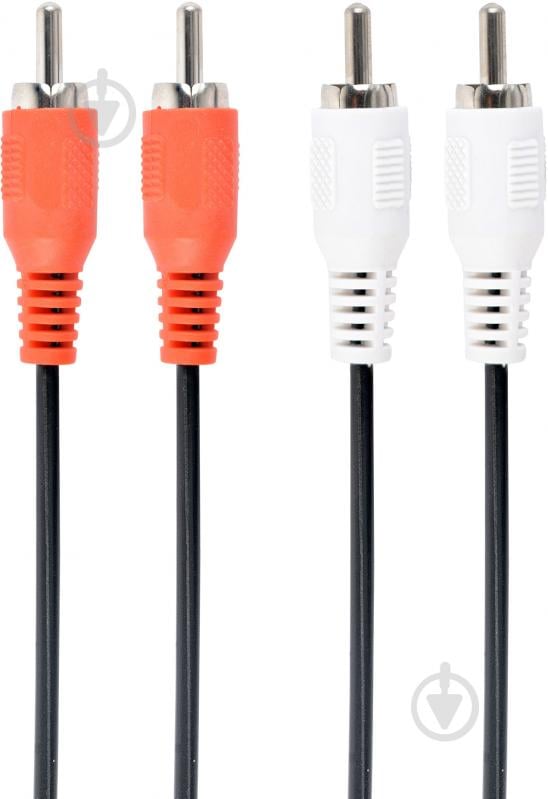 Кабель Cablexpert 1,8 м черный (CCA-2R2R-6) 2 RCA-2RCA - фото 1