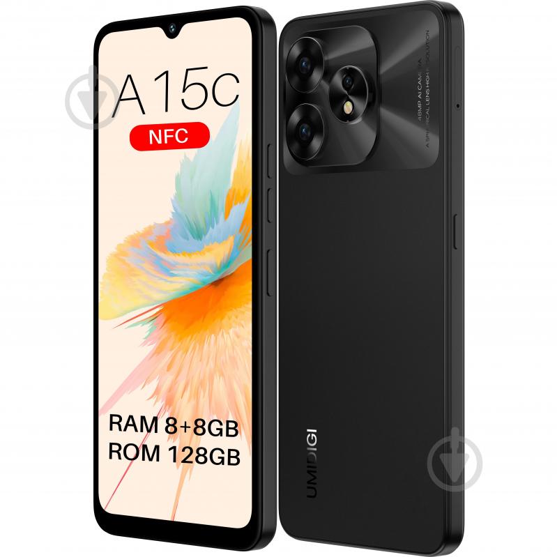 Смартфон Umidigi A15C (MP34) 8/128GB black (6973553523132) - фото 2