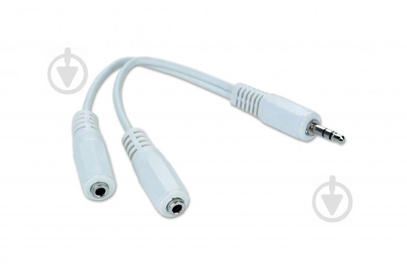 Кабель Cablexpert mini-jack 3,5 мм 0,1 м білий (CCA-415W) стерео аудіо, 3.5мм M/F 2х3.5мм - фото 1