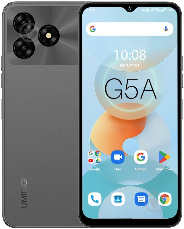 Смартфон Umidigi G5A (MP38) 4/64GB grey (6973553523309) - фото 1