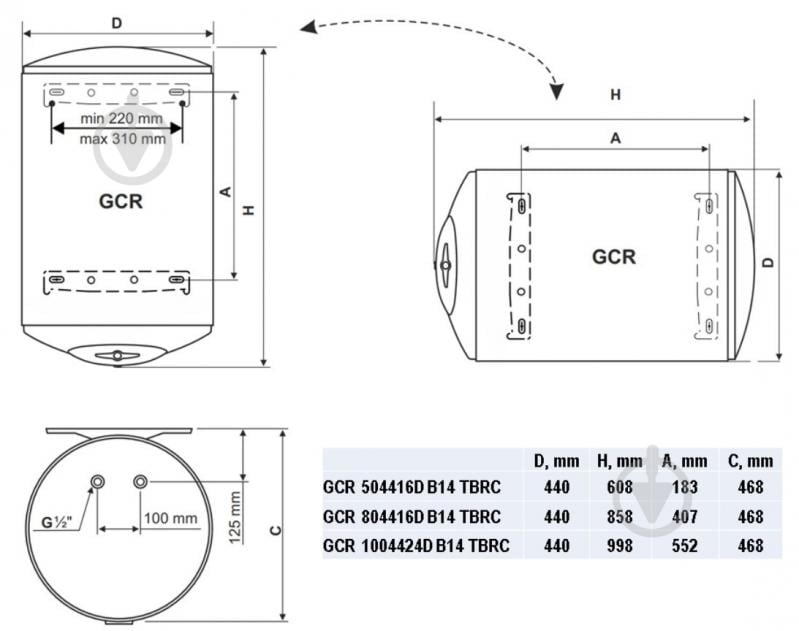 Бойлер Tesy ANTICALC REV GCR 804416D B14 TBRC - фото 4