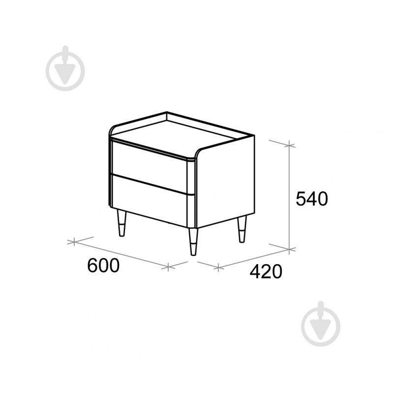Тумба прикроватная Aqua Rodos FREEDOM 604х414х515 матера - фото 3
