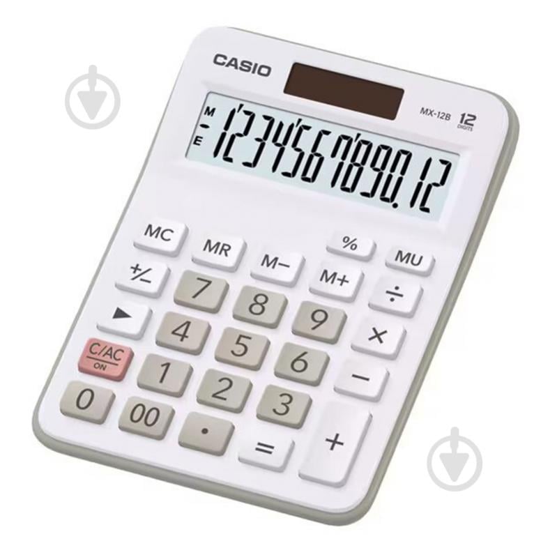 Калькулятор 12 розрядів білий (MX-12B-WE-W-EC) Casio - фото 1 Калькулятор 12 розрядів білий (MX-12B-WE-W-EC) Casio - фото 1