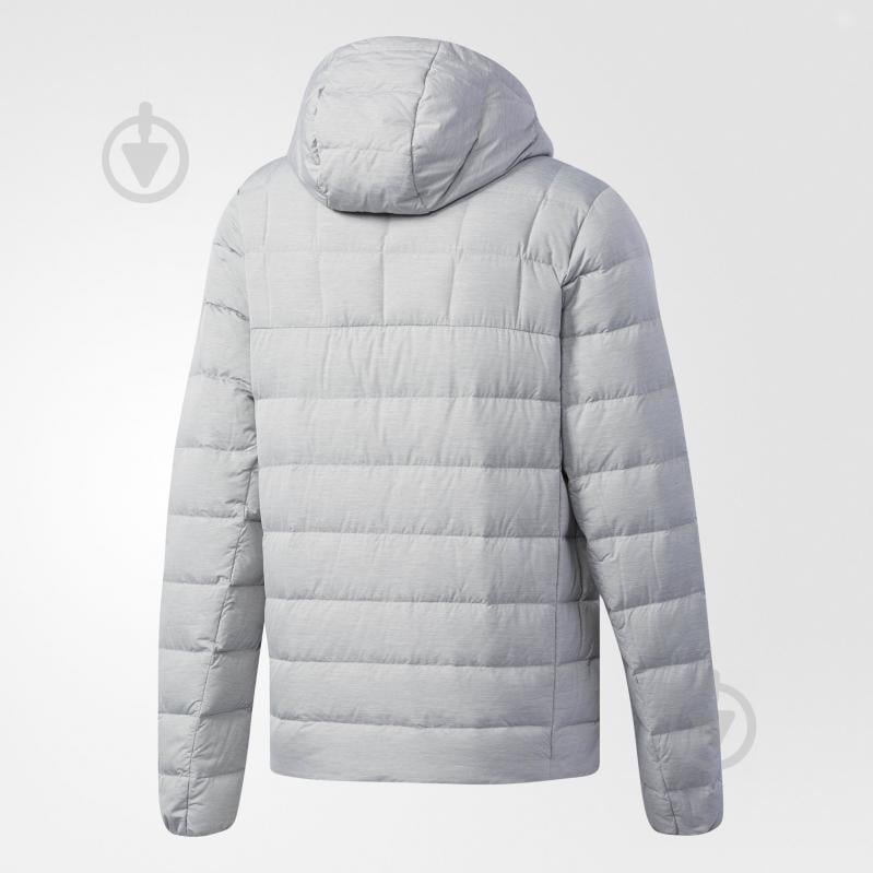 Пуховик мужской демисезонный Adidas NUVIC HEATHER BQ8624 р.L светло-серый - фото 2