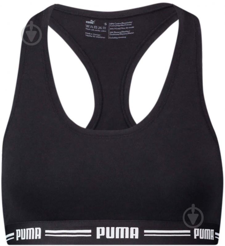 Бра Puma PUMA WOMEN RACER BACK TOP 1P HANG BLACK 90786204 р.XS чорний - фото 1