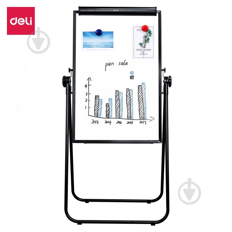 Магнитно-маркерный флипчарт Deli 60х90 см (7891B) - фото 2