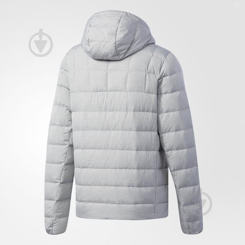 Пуховик мужской демисезонный Adidas NUVIC HEATHER BQ8624 р.M светло-серый - фото 2