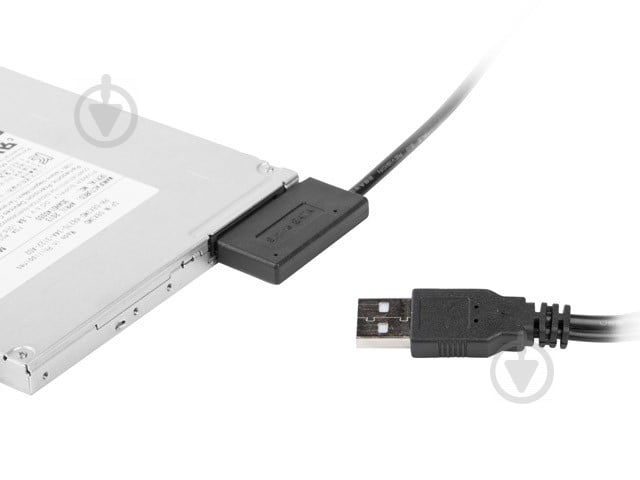 Перехідник Cablexpert 0,5 м чорний (A-USATA-01) USB 2.0 на Slimline SATA 13 pin - фото 4