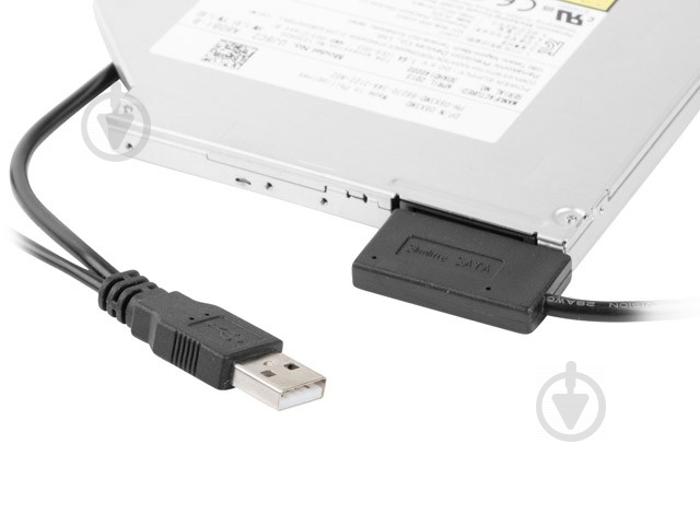 Перехідник Cablexpert 0,5 м чорний (A-USATA-01) USB 2.0 на Slimline SATA 13 pin - фото 6