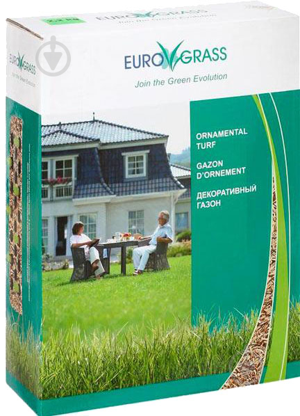 Насіння Euro Grass газонна трава Ornamental коробка 2,5 кг - фото 1