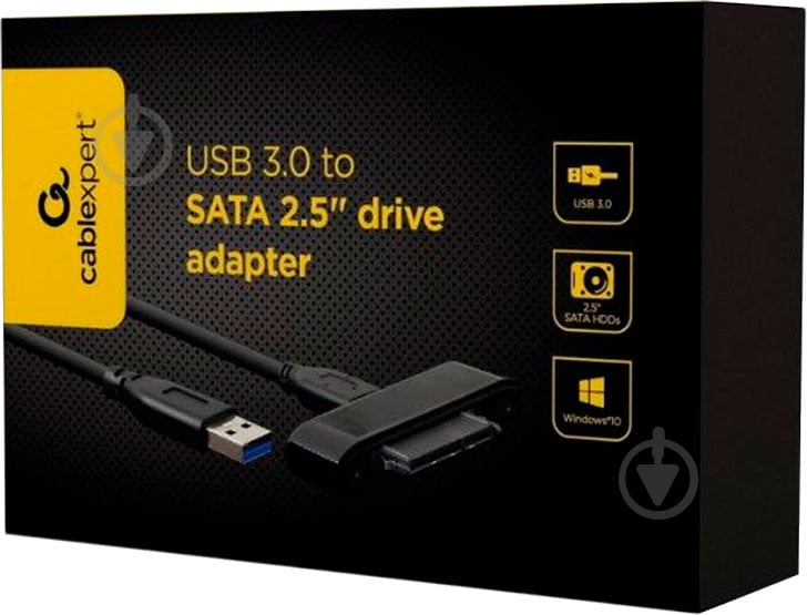 Перехідник Cablexpert USB 3.0 – SATA 2.5" 0,6 м чорний (AUS3-02) - фото 8