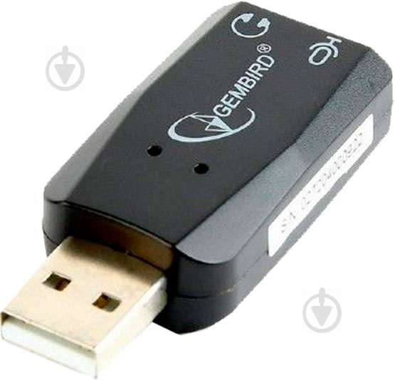 Адаптер Gembird USB 2.0 - mini-jack 3.5 мм чорний (SC-USB2.0-01) - фото 2