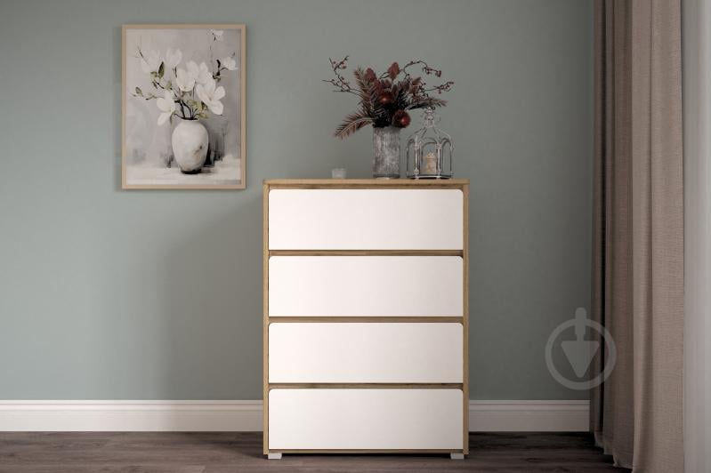 Комод Lion Арт-2 800x1050x430 мм дуб аппалачи/нимфея альба - фото 2 Комод Lion Арт-2 800x1050x430 мм дуб аппалачи/нимфея альба - фото 2