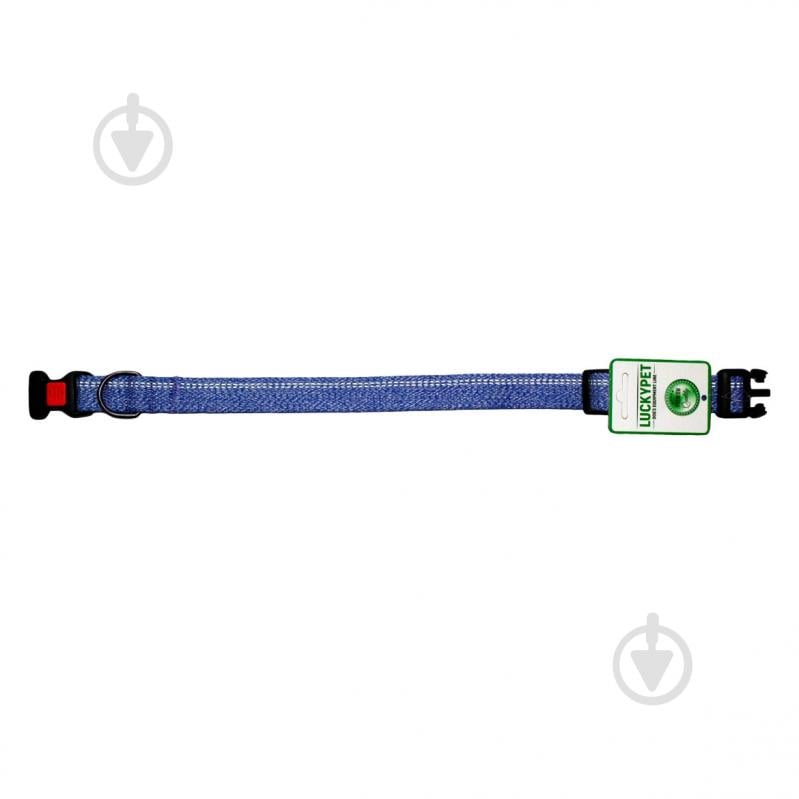 Нашийник Lucky Pet Milange одинарний з фастексом 20 мм (30-40) синій - фото 2