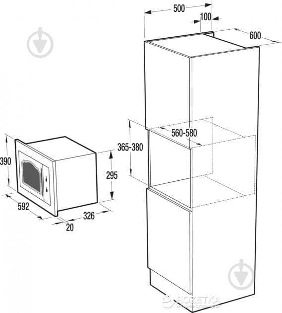 Вбудовувана мікрохвильова піч Gorenje BM235CLI - фото 2