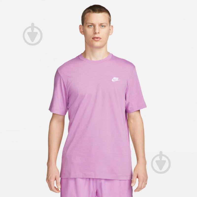 Футболка Nike M NSW CLUB TEE AR4997-532 р.XL фіолетовий - фото 1