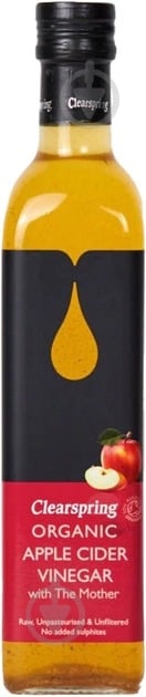 Оцет яблучний Clearspring нефільтрований органічний 500 мл - фото 1