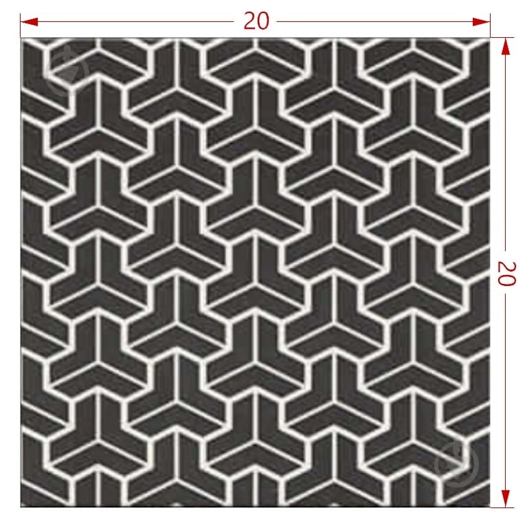 Плитка Mainzu Zenit Black 20х20 см - фото 2