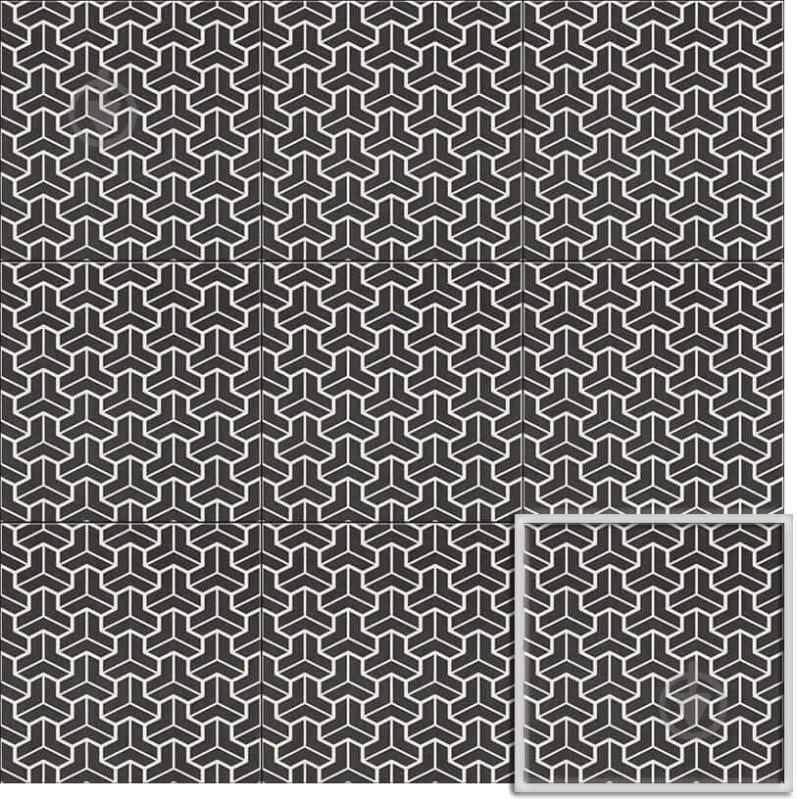 Плитка Mainzu Zenit Black 20х20 см - фото 1