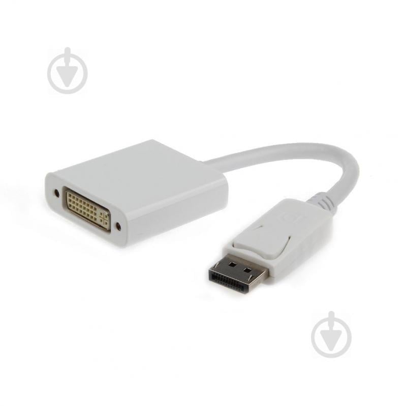 Адаптер Cablexpert 0,2 м білий (A-DPM-DVIF-002-W) DisplayPort на DVI - фото 1