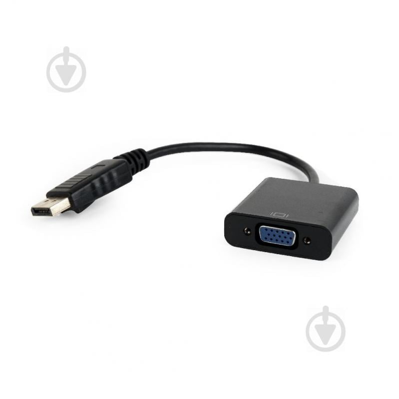 Адаптер Cablexpert 0,1 м черный (A-DPM-VGAF-02) переходник DisplayPort на VGA - фото 1