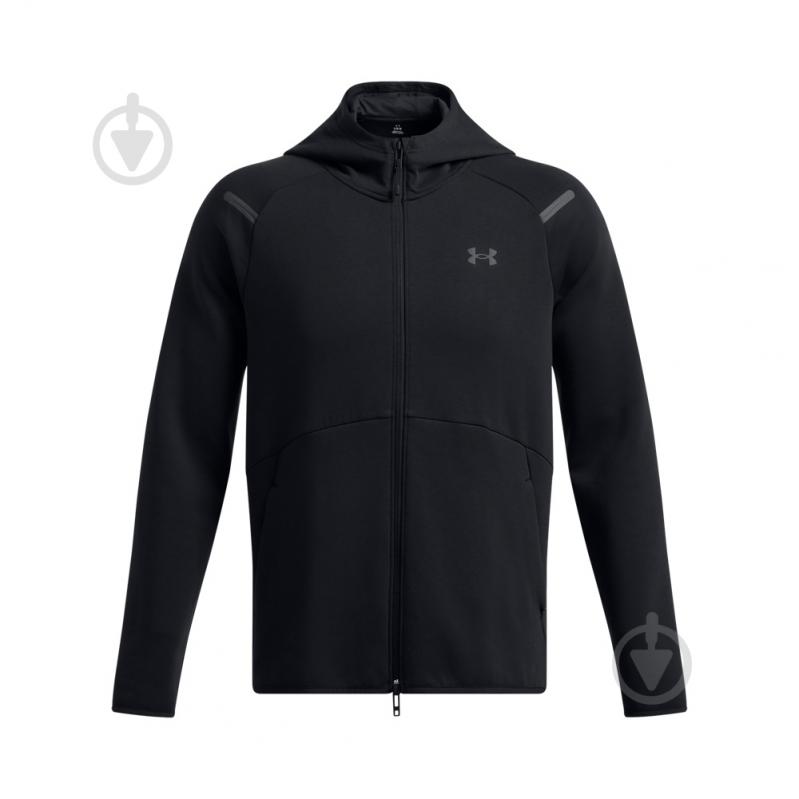 Худі Under Armour Unstoppable Flc FZ HD EU 1389352-001 р.2XL чорний - фото 5 Худі Under Armour Unstoppable Flc FZ HD EU 1389352-001 р.2XL чорний - фото 5