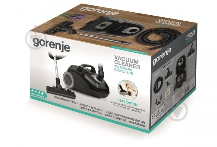 Пылесос Gorenje VCEA 28 GLBK black - фото 8 Пылесос Gorenje VCEA 28 GLBK black - фото 8