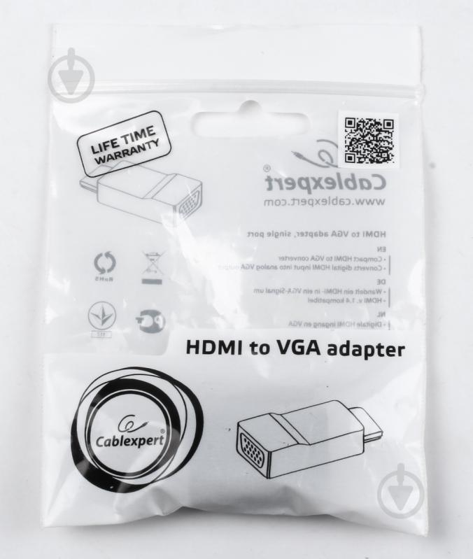 Адаптер Cablexpert черный (A-HDMI-VGA-001) преобразователь HDMI в VGA - фото 3