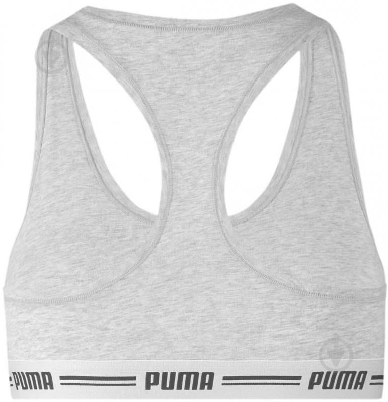 Бра Puma PUMA WOMEN RACER BACK TOP 1P HANG GREY M 90786203 р.XS сірий - фото 2