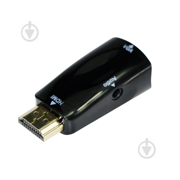 Адаптер Cablexpert чорний (A-HDMI-VGA-02) перетворювач HDMI в VGA і стерео-аудіо - фото 1