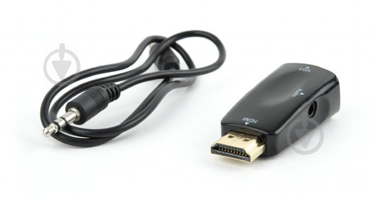 Адаптер Cablexpert чорний (A-HDMI-VGA-02) перетворювач HDMI в VGA і стерео-аудіо - фото 3