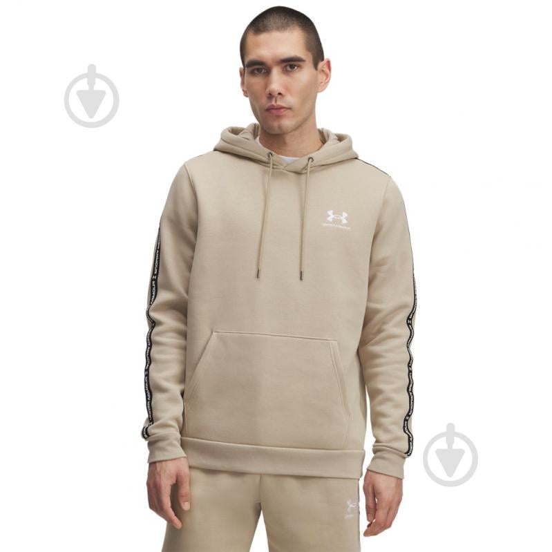 Худі Under Armour Icon Fleece HD Taping 1389356-299 р.M бежевий - фото 1 Худі Under Armour Icon Fleece HD Taping 1389356-299 р.M бежевий - фото 1