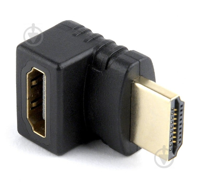 Перехідник Cablexpert чорний (A-HDMI270-FML) кутовий HDMI - фото 1