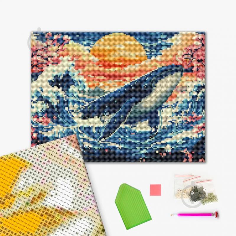 Алмазна мозаїка Синій кит 30х40 см Brushme - фото 1