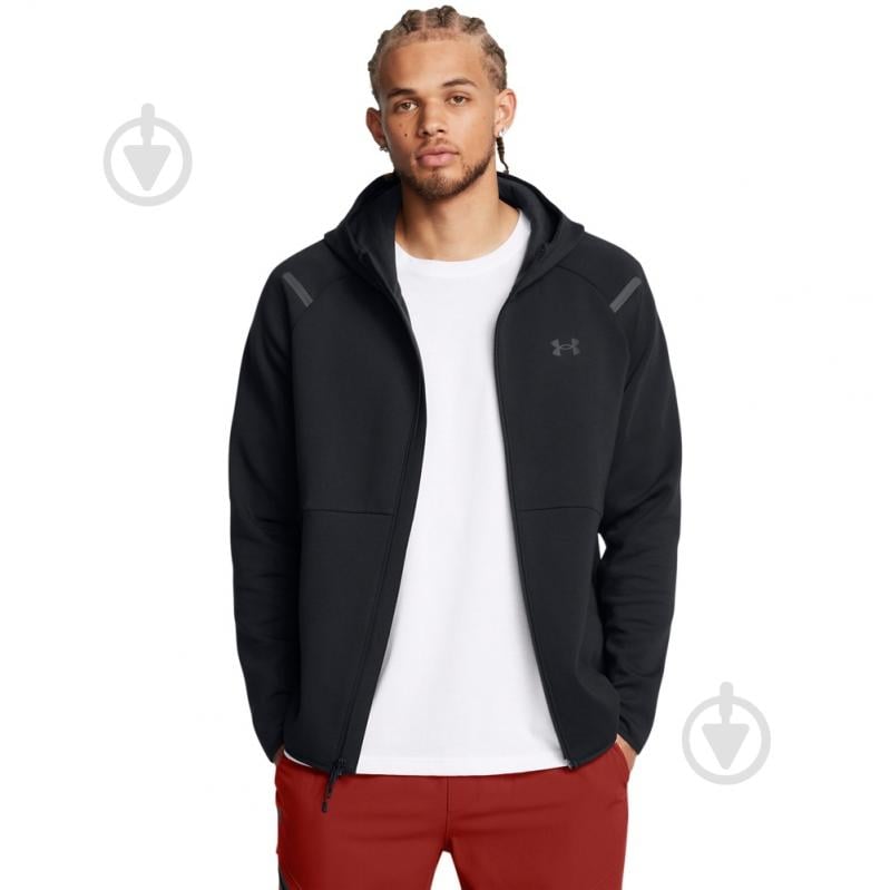 Худі Under Armour Unstoppable Flc FZ HD EU 1389352-001 р.M чорний - фото 1