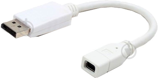 Кабель Cablexpert 0,16 м белый (A-mDPF-DPM-001-W) - фото 1